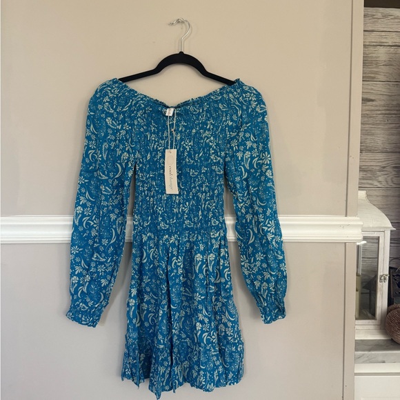 Blue Floral Women's Dress - Picture 4 of 4